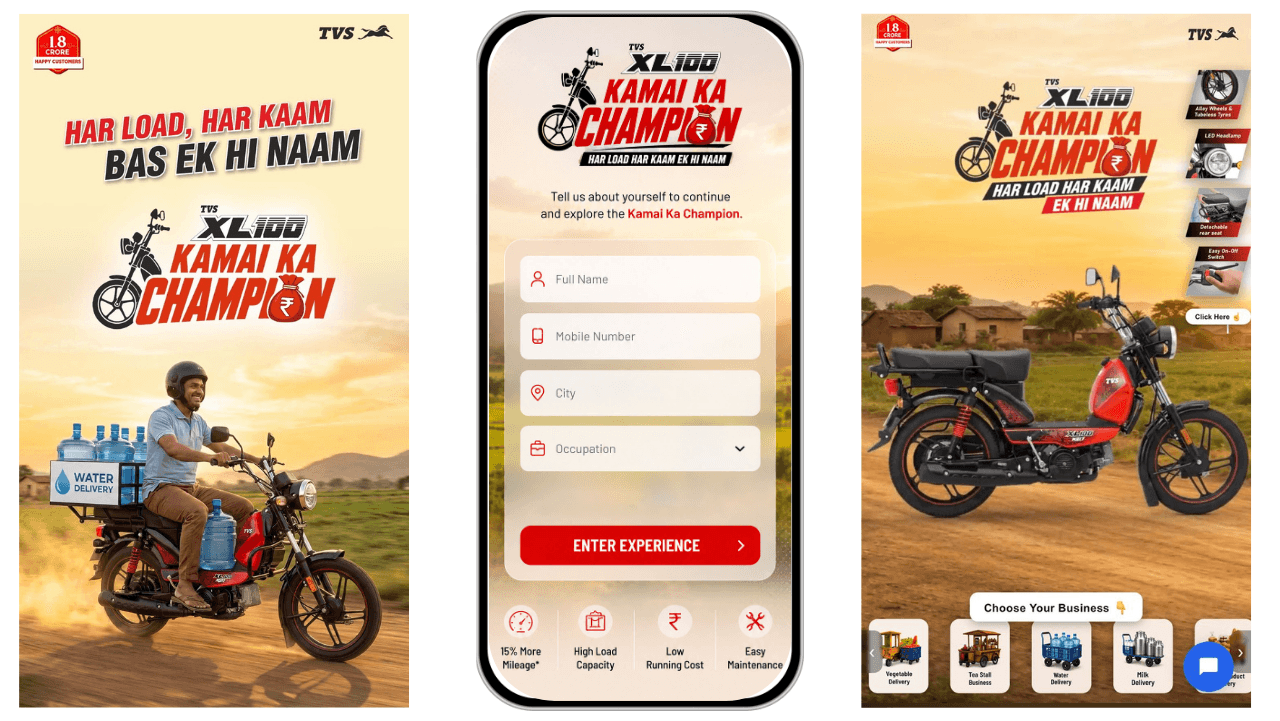 TVS XL100 – Kamai Ka Champion Festive Campaign
